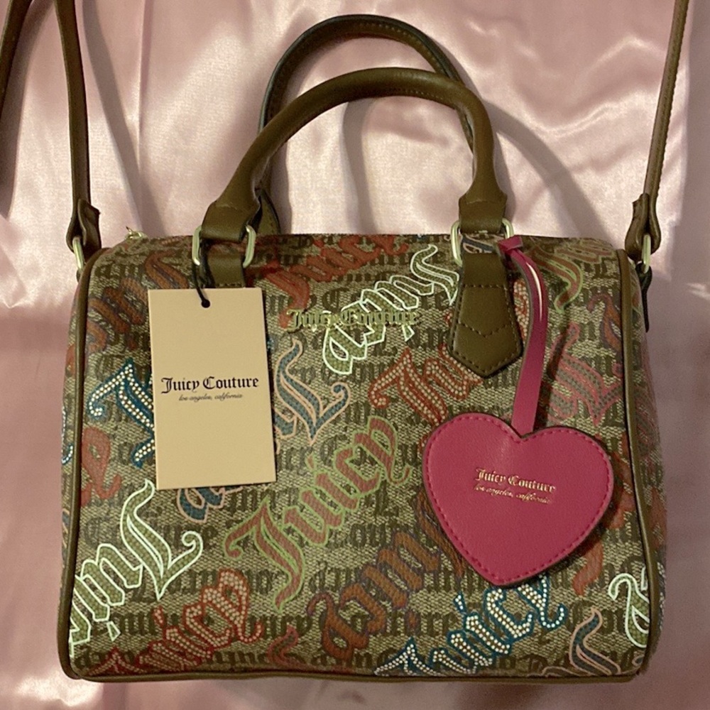 Juicy Couture Brown MailBox-Style Crossbody Heart Purse